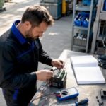 Technician testing Horner Electric controller